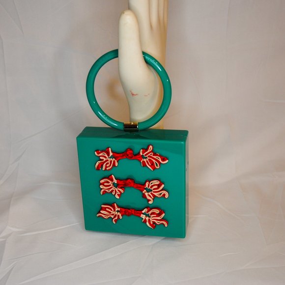 Charlotte Olympia Jade Buckle Knot Clutch Box